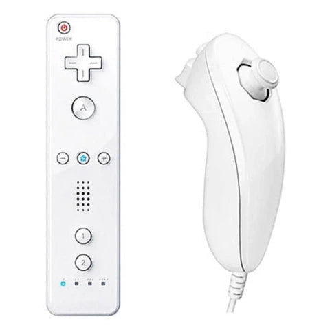 White Wii Remote With Nunchuk - Wii
